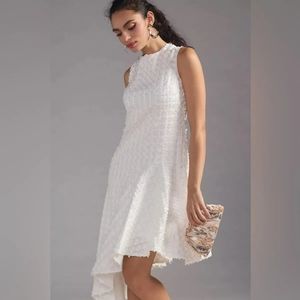 Anthropologie Eva Franco Asymmetrical White Dress
